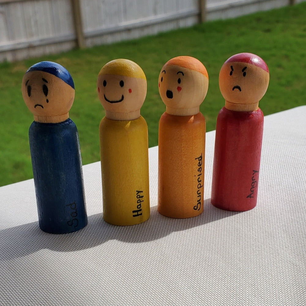 4 Emotions Peg Set