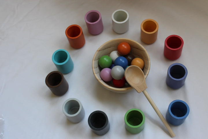 Spoon sorting balls & cups